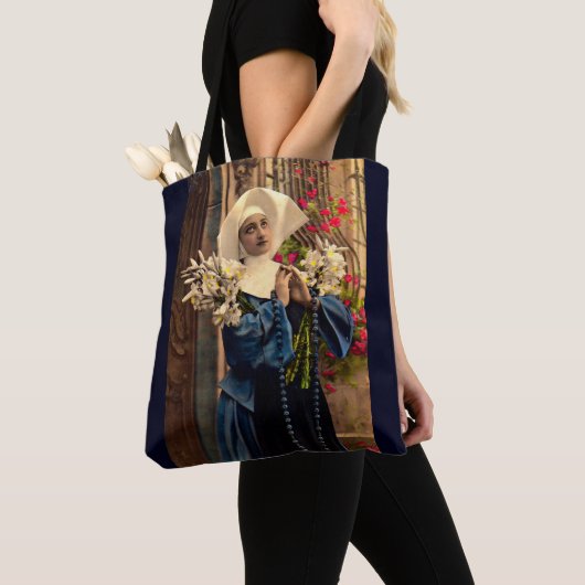 Tote Bag nonne bleue vers 1910 (De près)