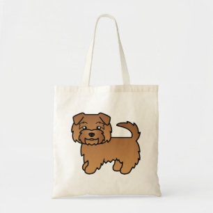 Tote Bag Norfolk Terrier Rouge Chien de Dessin Animé Mignon