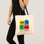 Tote Bag Normal est Boring Sensibilisation sur l'autisme Cl (Devant (produit))