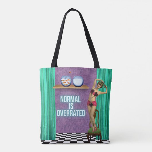 Tote Bag Normal est surévalué Funky & Fun partout (Dos)