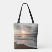 Tote Bag North Sea, Denmark picturesque sunset, (Dos)