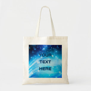 Tote Bag Northern Light Stars blue + votre texte et vos idé