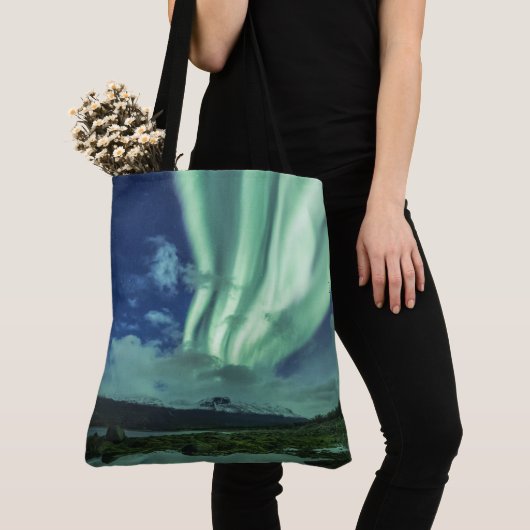 Tote Bag Northern Lights Norvège (De près)