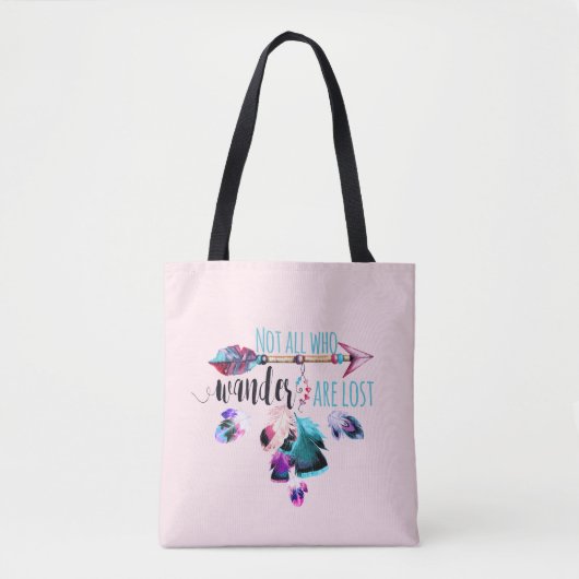 Tote Bag Not All Who Wander Are Lost Bohemian (Devant)