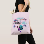 Tote Bag Not All Who Wander Are Lost Bohemian (De près)
