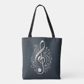Tote Bag Note de clic de musique (Dos)