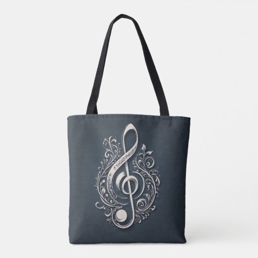 Tote Bag Note de clic de musique (Dos)