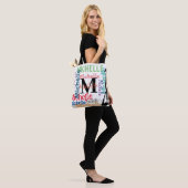 Tote Bag note de musique de clé treize monogramme avec noms (Sur le modèle)