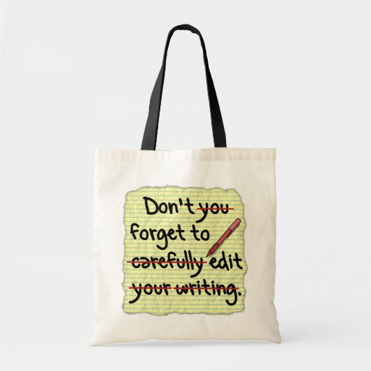 Tote Bag Note de rappel de l'éditeur (Devant)