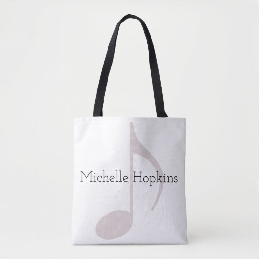Tote Bag note graphique noire personnalisée (Devant)