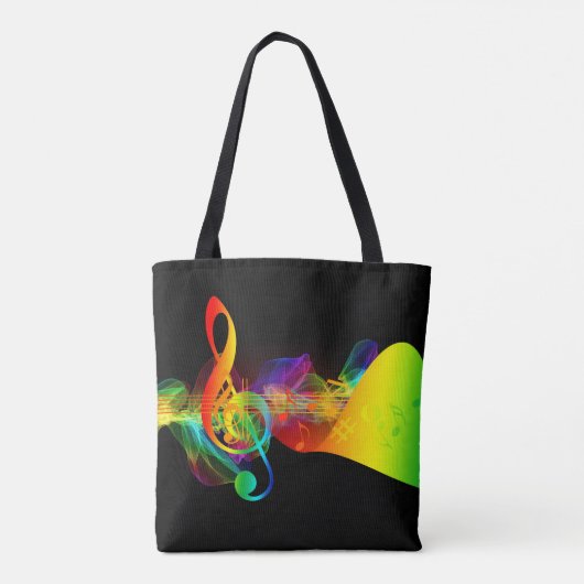 Tote Bag Note musicale colorée (Dos)