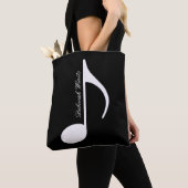Tote Bag Note musicale graphique personnalisée fourre-tout  (De près)