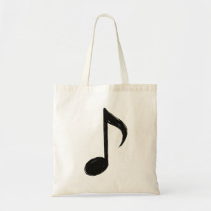 Tote Bag Note musicale minimaliste - Style pinceau d'encre