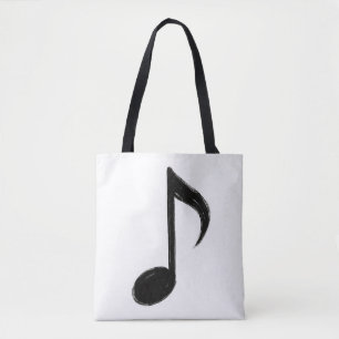 Tote Bag Note musicale minimaliste - Style pinceau d'encre