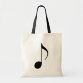 Tote Bag note musicale noire (Devant)