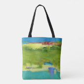 Tote Bag Notes de champ - Art vert Abstrait (Dos)