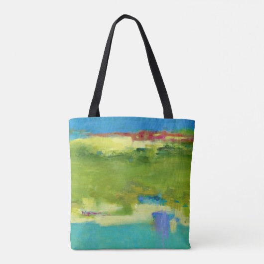 Tote Bag Notes de champ - Art vert Abstrait (Dos)