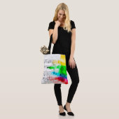 Tote Bag Notes de musique arc-en-ciel (Sur le modèle)