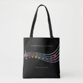 Tote Bag Notes de musique de l'école de musique personnalis (Devant)
