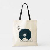 Tote Bag Notes de musique de tourne-disque (Dos)