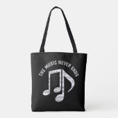Tote Bag Notes de musique noire (Dos)