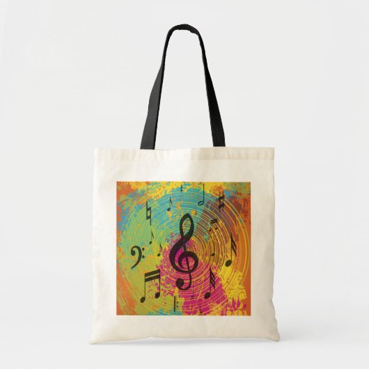 Tote Bag Notes lumineuses de musique sur l'explosion de (Devant)