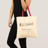 Tote Bag Notes musicales Appréciation de l'enseignant de mu (Devant (produit))