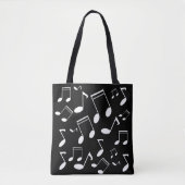 Tote Bag Notes musicales blanches (Devant)