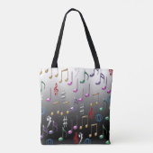 Tote Bag Notes musicales colorées (Dos)