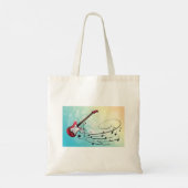 Tote Bag Notes musicales de guitare électrique (Dos)
