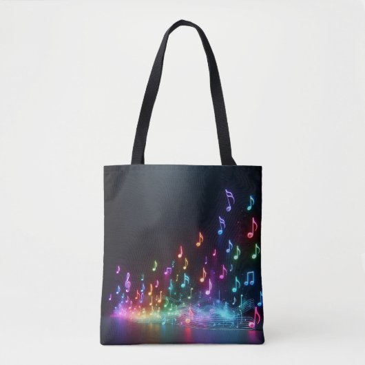 Tote Bag Notes musicales de Neon (Devant)