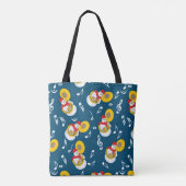 Tote Bag Notes musicales de Tuba Snowman (Dos)