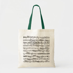 Tote Bag Notes musicales noires et blanches