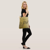 Tote Bag Notes musicales Or brossé (Sur le modèle)