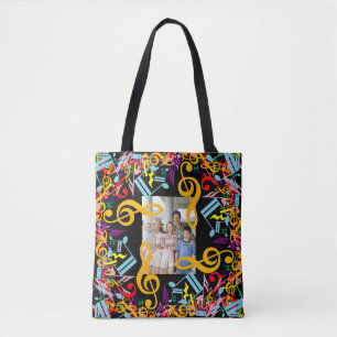 Tote Bag Notes musicales personnalisées