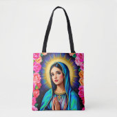 Tote Bag Notre-Dame de Guadalupe priant Vierge Marie Amusan (Devant)