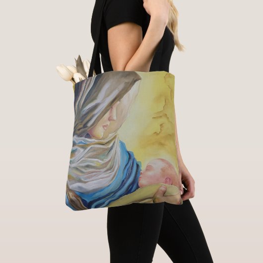 Tote Bag Notre Dame du Silence tenant le bébé Jésus (De près)
