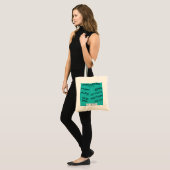 Tote Bag "Notre Langue" sarcelle (Devant (modèle))
