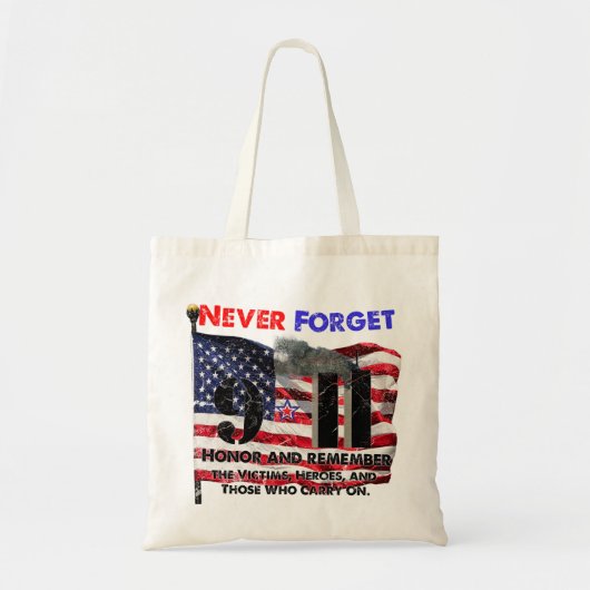 Tote Bag N'oubliez jamais le 11 septembre (Devant)