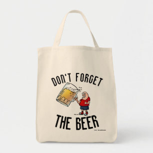 Tote Bag N'oubliez pas la bière amusante Cartoon Shopping