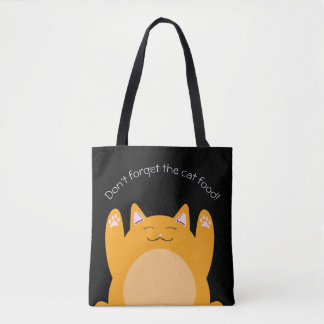 Tote Bag N'oubliez pas les aliments pour chats fourre-tout