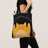 Tote Bag N'oubliez pas les aliments pour chats fourre-tout (De près)