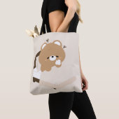 Tote Bag Nounours Brun Fatigué Mignon (De près)