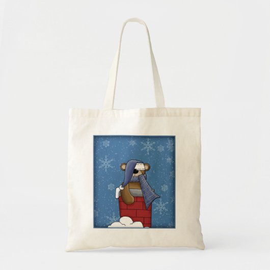 Tote Bag Nounours mignon - conception de Noël (Devant)