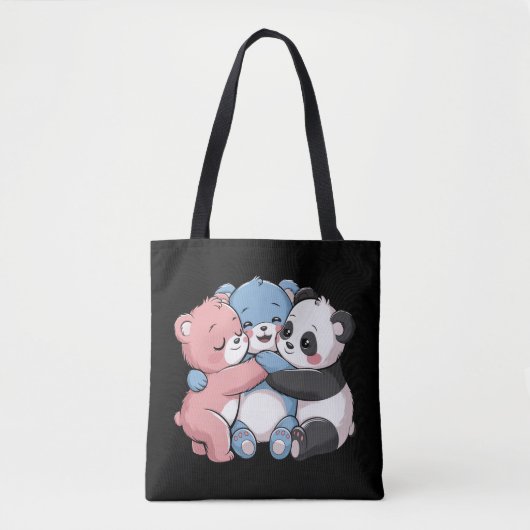 Tote Bag Nounours mignons avec Panda (Devant)