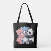 Tote Bag Nounours mignons avec Panda (Dos)