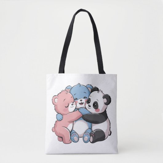 Tote Bag Nounours mignons avec Panda (Devant)