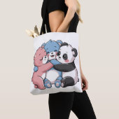 Tote Bag Nounours mignons avec Panda (De près)
