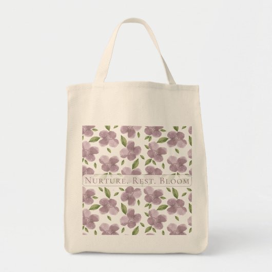 Tote Bag Nourriture Rest Fleuron pourpre (Devant)