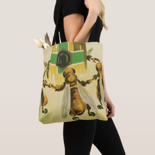 Tote Bag Nourriture Vintage, Abeilles Biologiques Danseuses